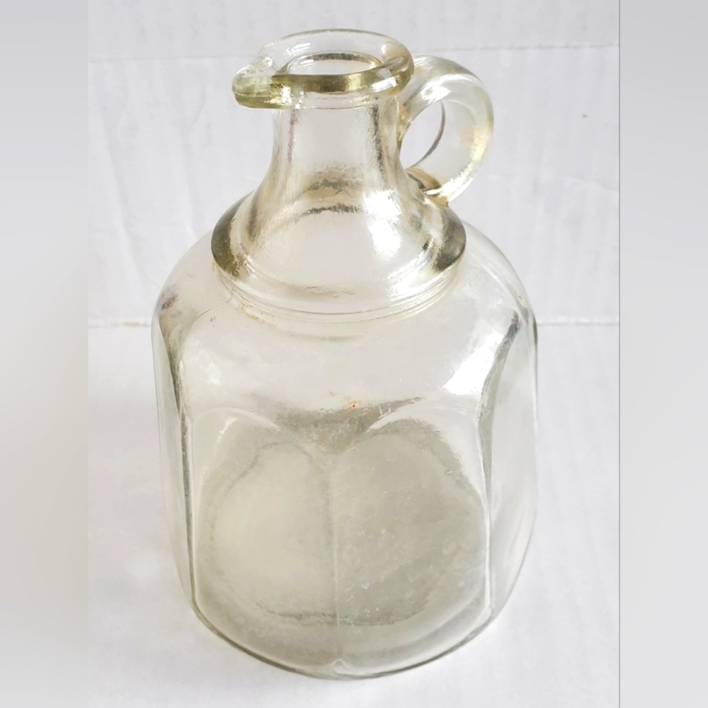 Vintage Glass Syrup Bottle
